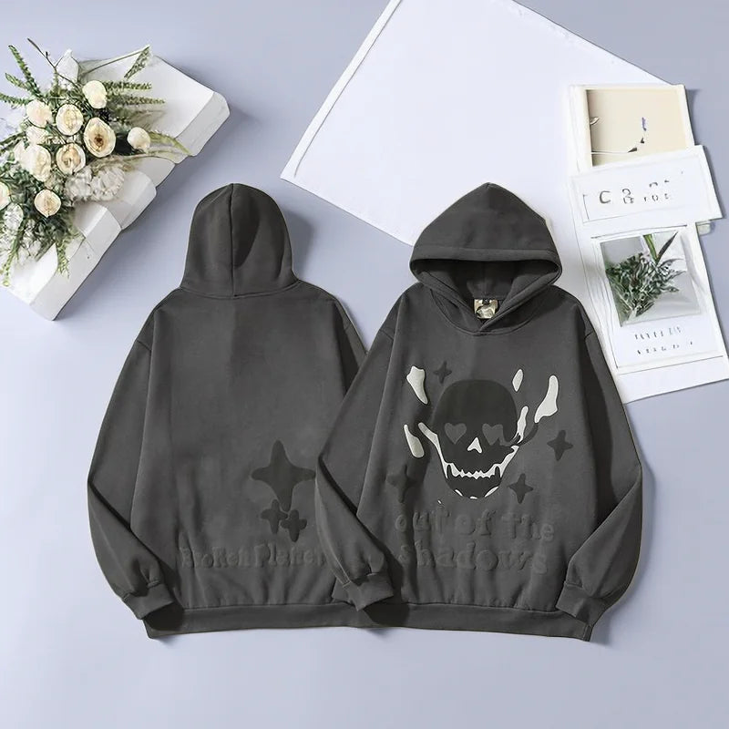 Retro skull hoodie