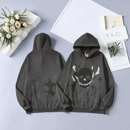 Retro skull hoodie