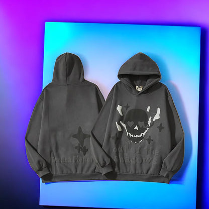 Retro skull hoodie