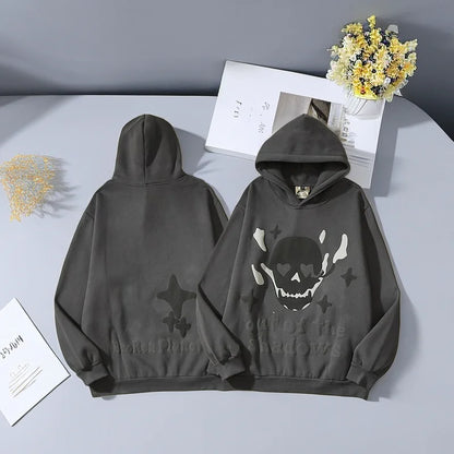 Retro skull hoodie